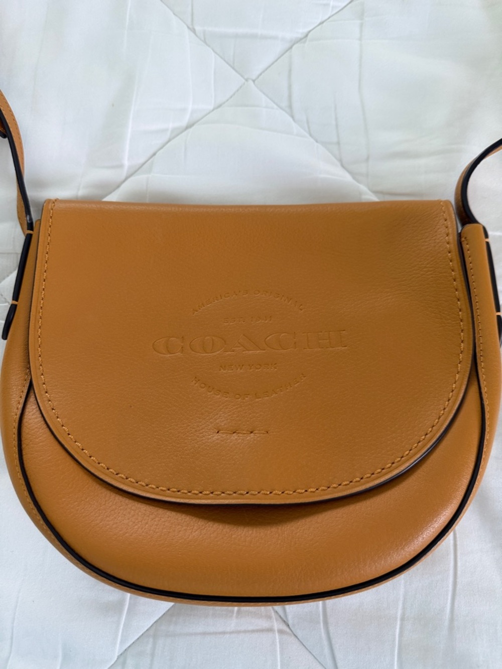 Coach Tan Saddle Crossbody Leather Bag
